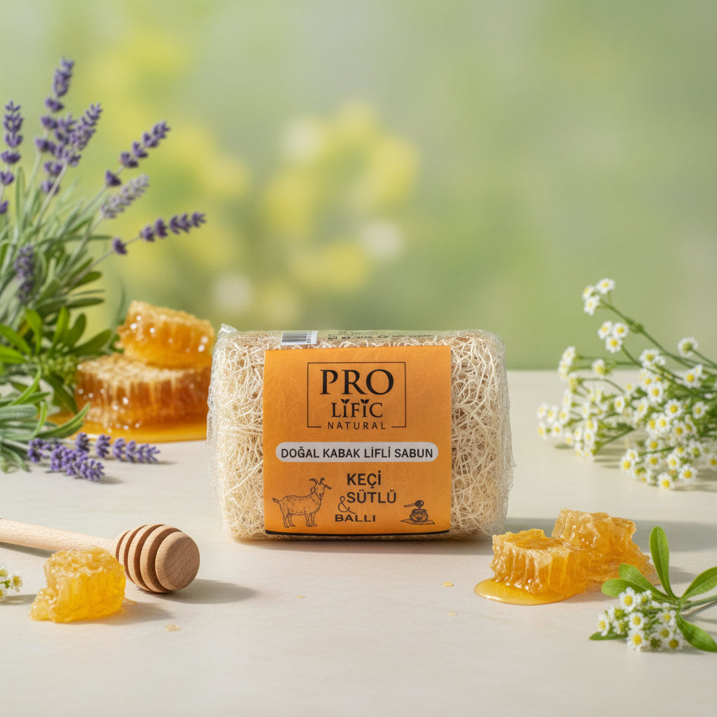 Keçi Sütlü Ballı Lifli Sabun (Tekli) 130 gr