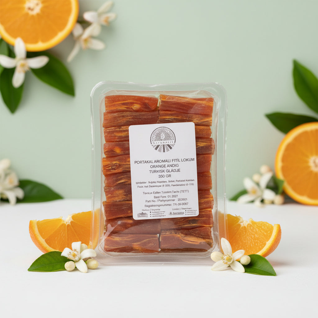 Orange Flavored Turkish Delight 350 gr